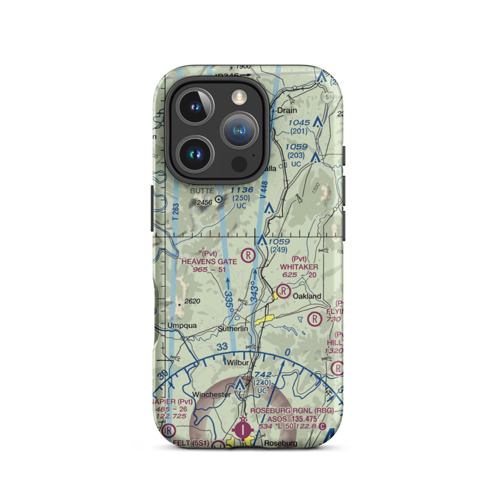 Heavens Gate Ranch Airport (2OR4) VFR Sectional  Tough iPhone Case iPhone 16 Pro model shown