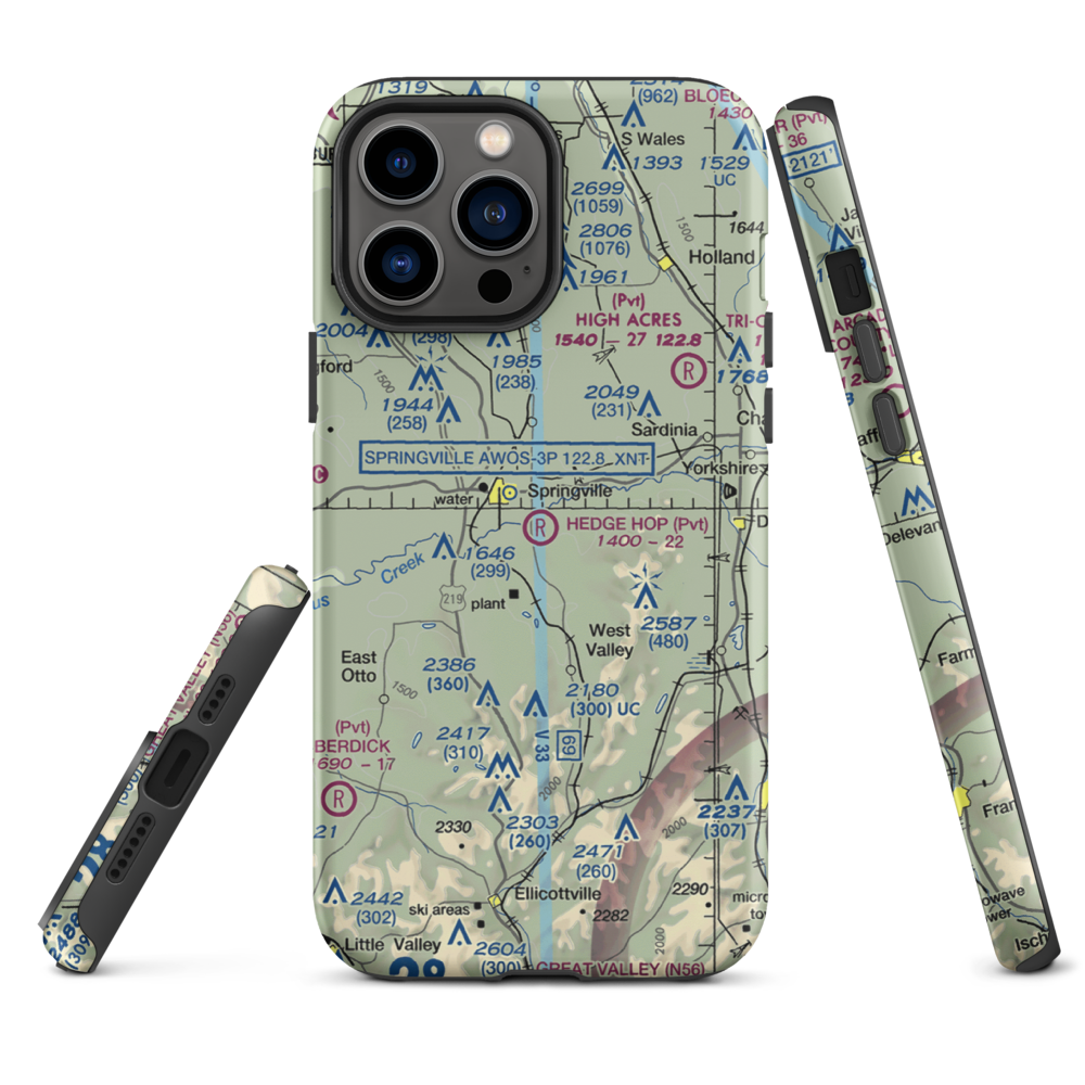 Hedge Hop Field (NK27) VFR Sectional  Tough iPhone Case iPhone 13 Pro Max model shown