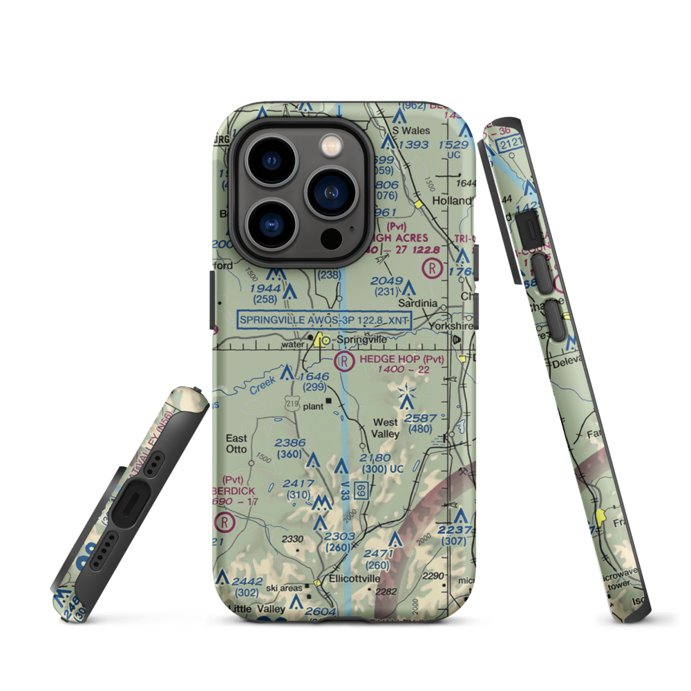 Hedge Hop Field (NK27) VFR Sectional  Tough iPhone Case iPhone 14 Pro model shown