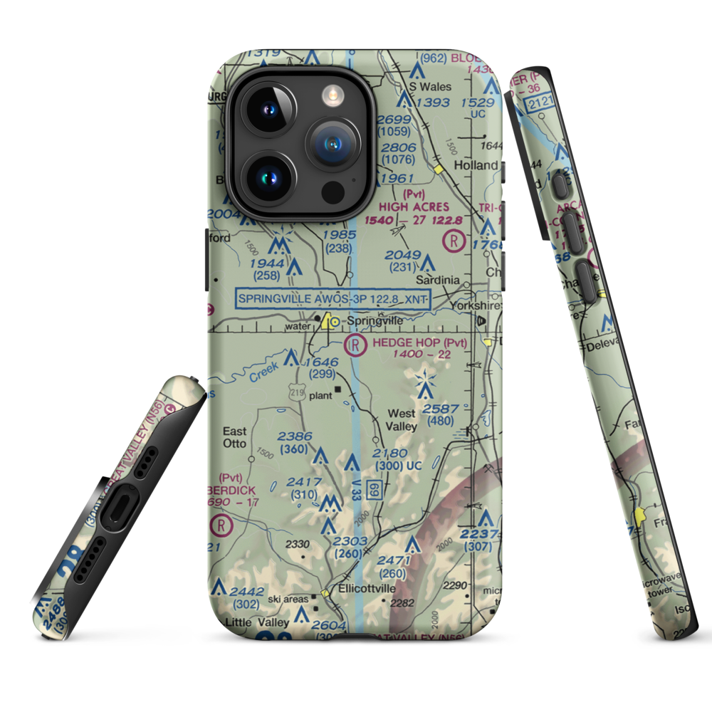 Hedge Hop Field (NK27) VFR Sectional  Tough iPhone Case iPhone 15 Pro Max model shown