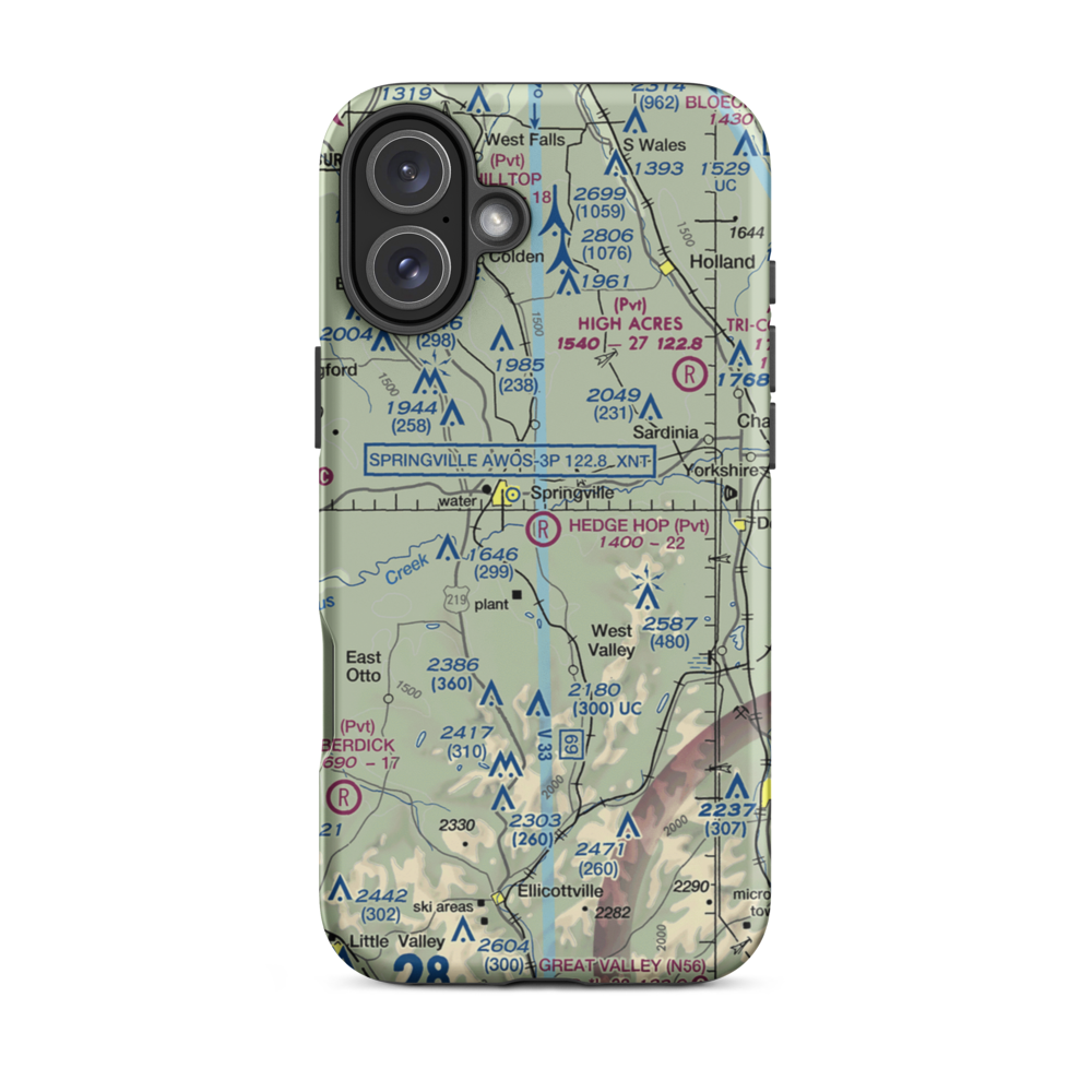 Hedge Hop Field (NK27) VFR Sectional  Tough iPhone Case iPhone 16 Plus model shown