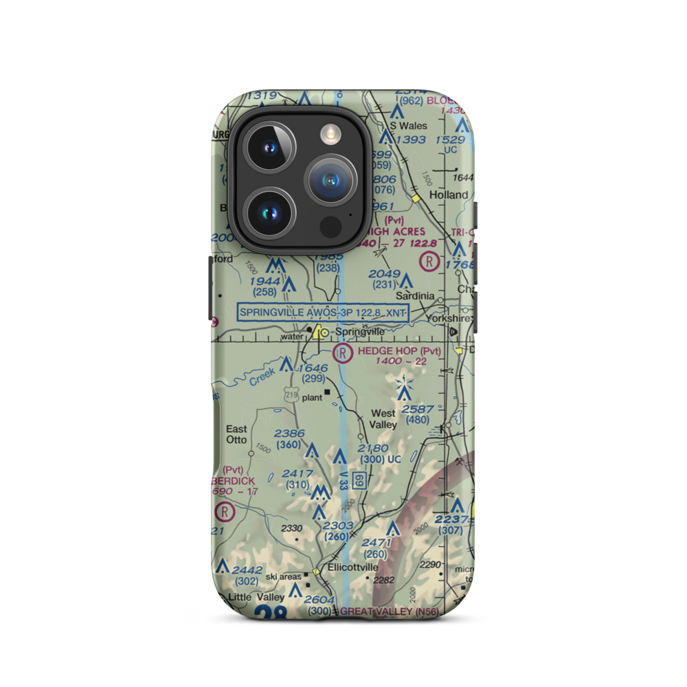 Hedge Hop Field (NK27) VFR Sectional  Tough iPhone Case iPhone 16 Pro model shown