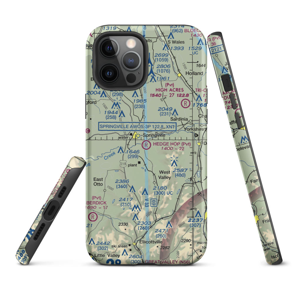 Hedge Hop Field (NK27) VFR Sectional  Tough iPhone Case iPhone 12 Pro Max model shown