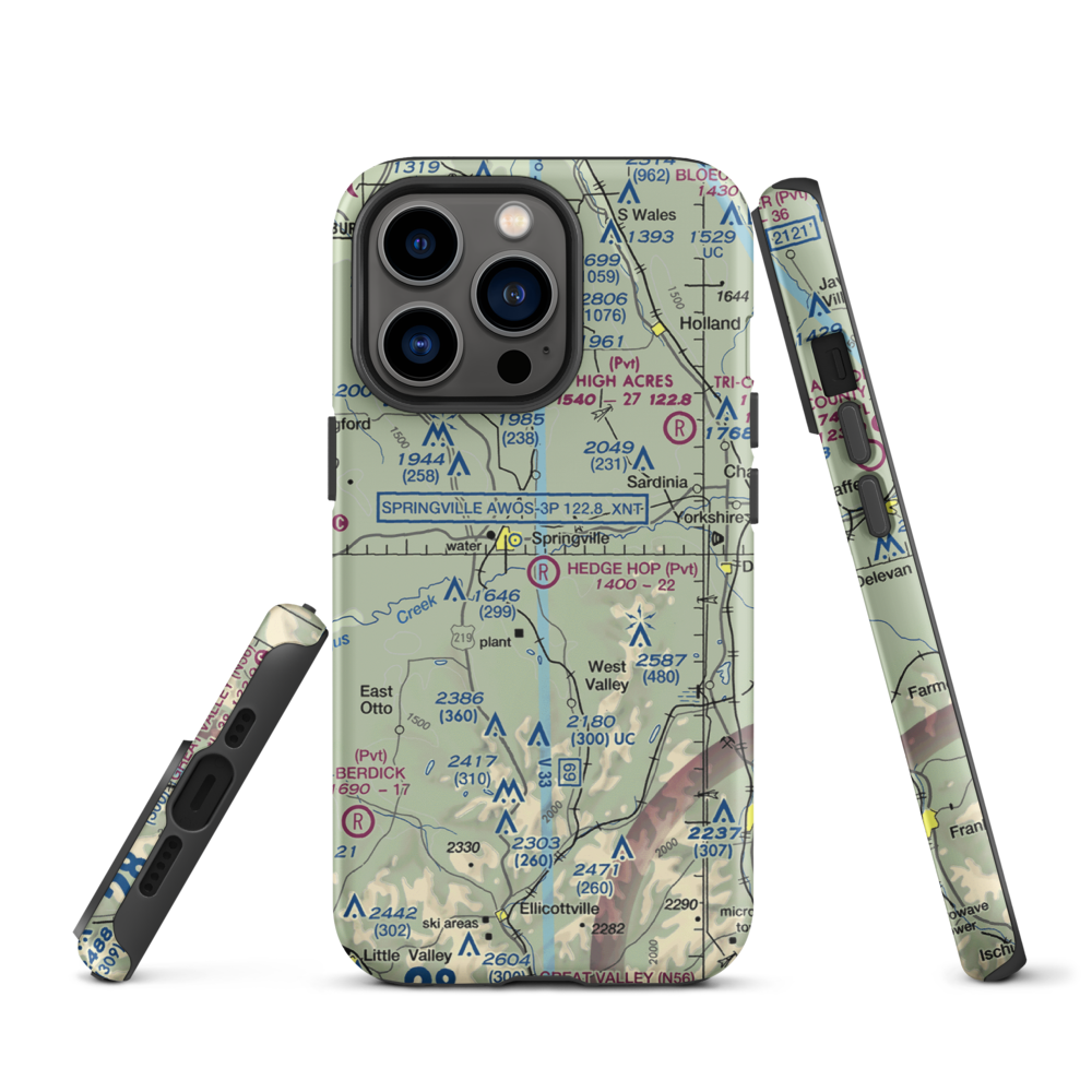 Hedge Hop Field (NK27) VFR Sectional  Tough iPhone Case iPhone 13 Pro model shown