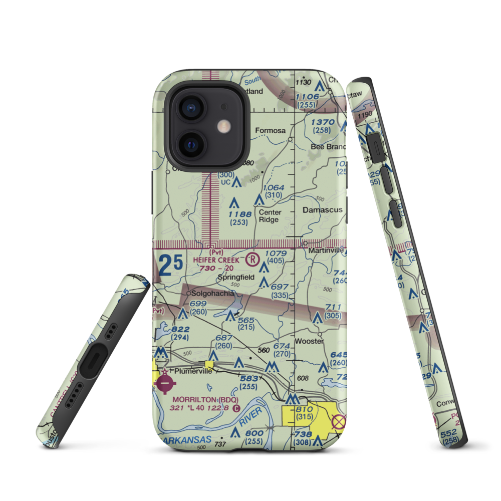 Heifer Creek Ranch Airport (16AR) VFR Sectional  Tough iPhone Case iPhone 12 model shown