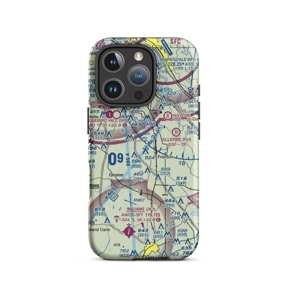 Heinsohn's Airfield (78LA) VFR Sectional  Tough iPhone Case iPhone 16 Pro model shown