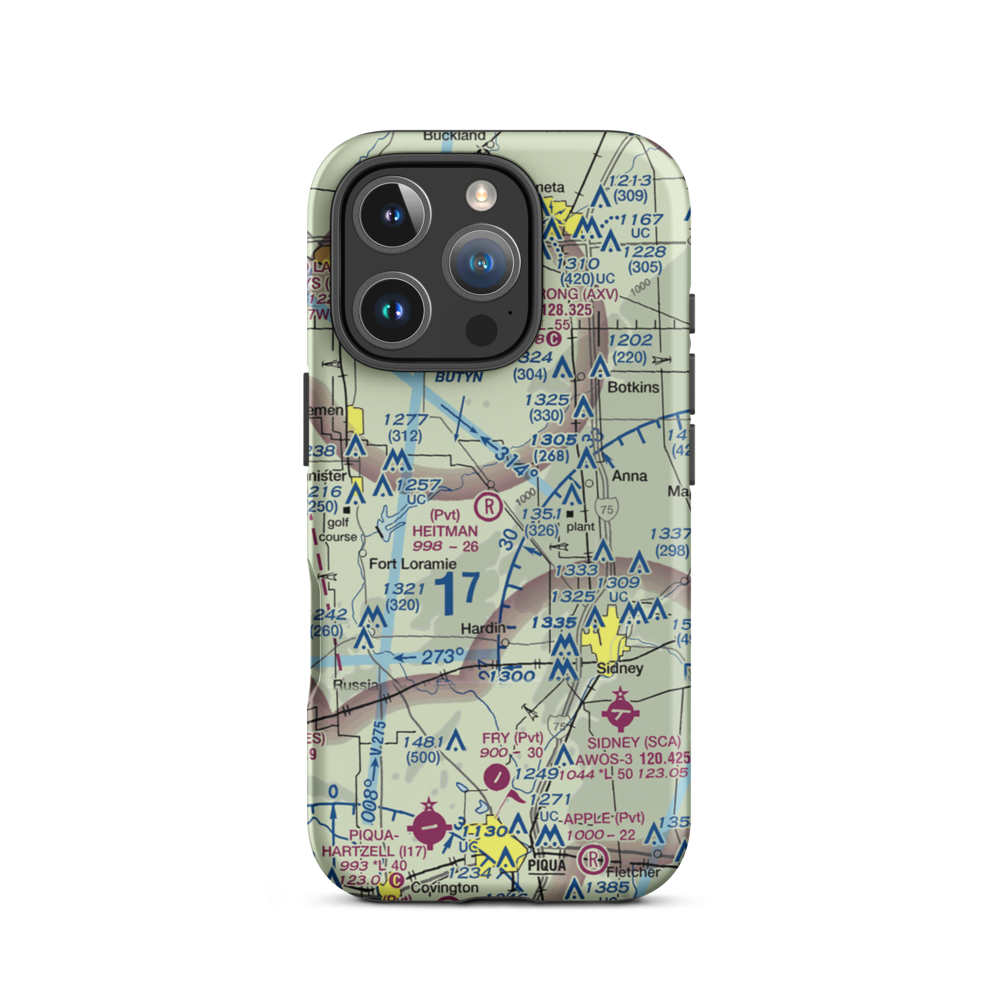 Heitman Field (OA11) VFR Sectional  Tough iPhone Case iPhone 16 Pro model shown
