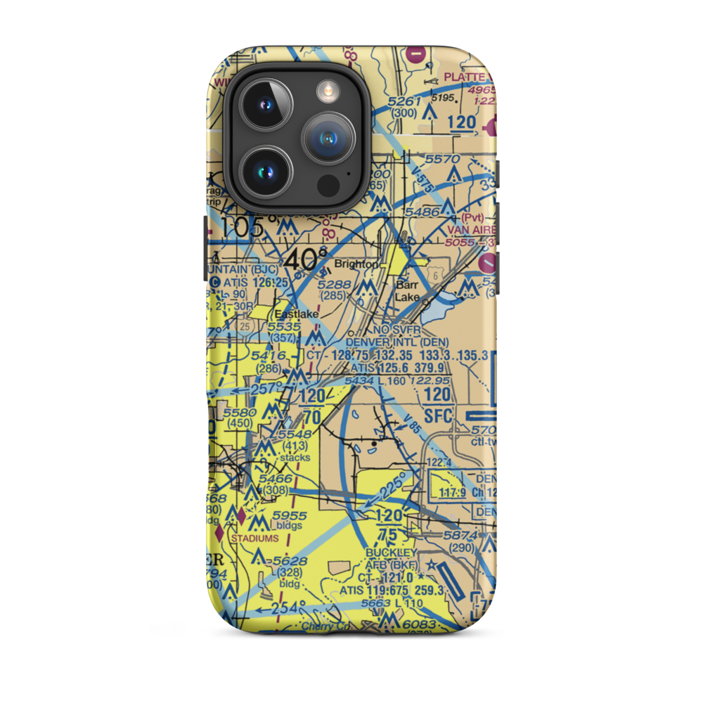 Henderson Airport (US-0074) VFR Sectional  Tough iPhone Case iPhone 16 Pro Max model shown