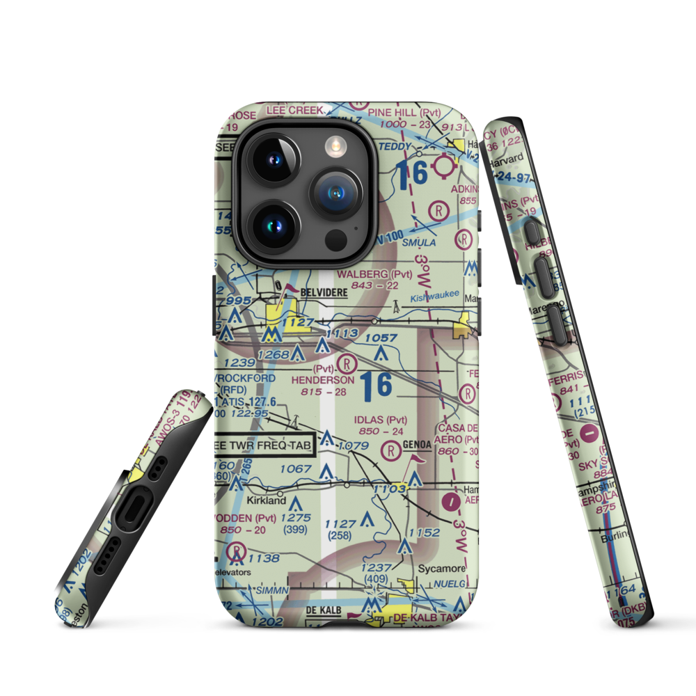 Henderson Field (IL34) VFR Sectional  Tough iPhone Case iPhone 15 Pro model shown