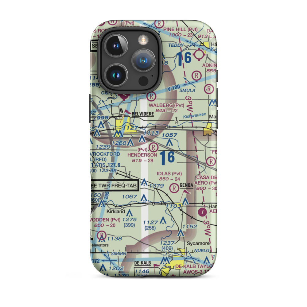 Henderson Field (IL34) VFR Sectional  Tough iPhone Case iPhone 16 Pro Max model shown