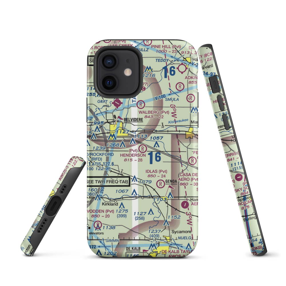 Henderson Field (IL34) VFR Sectional  Tough iPhone Case iPhone 12 model shown