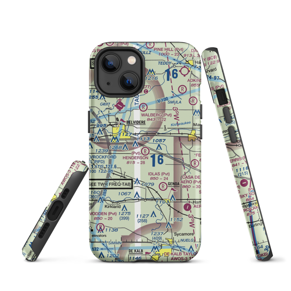 Henderson Field (IL34) VFR Sectional  Tough iPhone Case iPhone 13 model shown