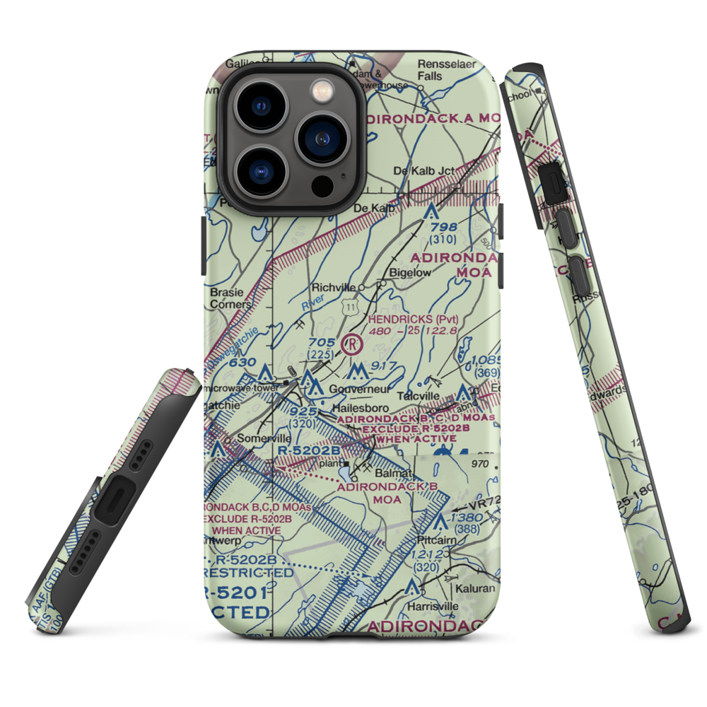 Hendricks Field (NK16) VFR Sectional  Tough iPhone Case iPhone 13 Pro Max model shown