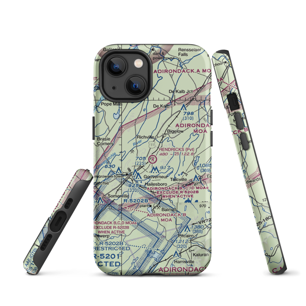 Hendricks Field (NK16) VFR Sectional  Tough iPhone Case iPhone 13 model shown