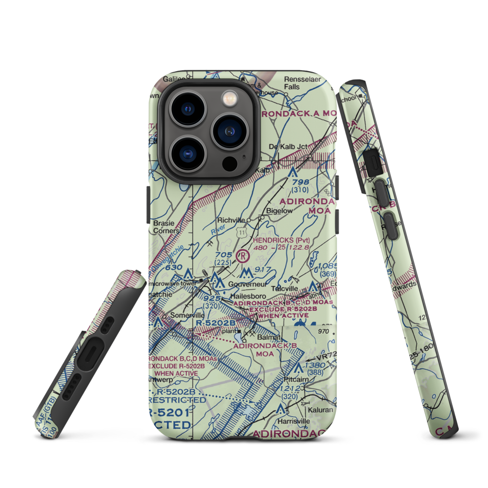 Hendricks Field (NK16) VFR Sectional  Tough iPhone Case iPhone 13 Pro model shown