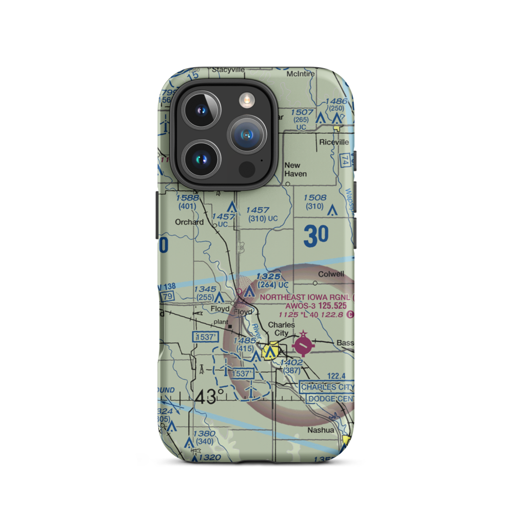 Henry Airport (85IA) VFR Sectional  Tough iPhone Case iPhone 16 Pro model shown