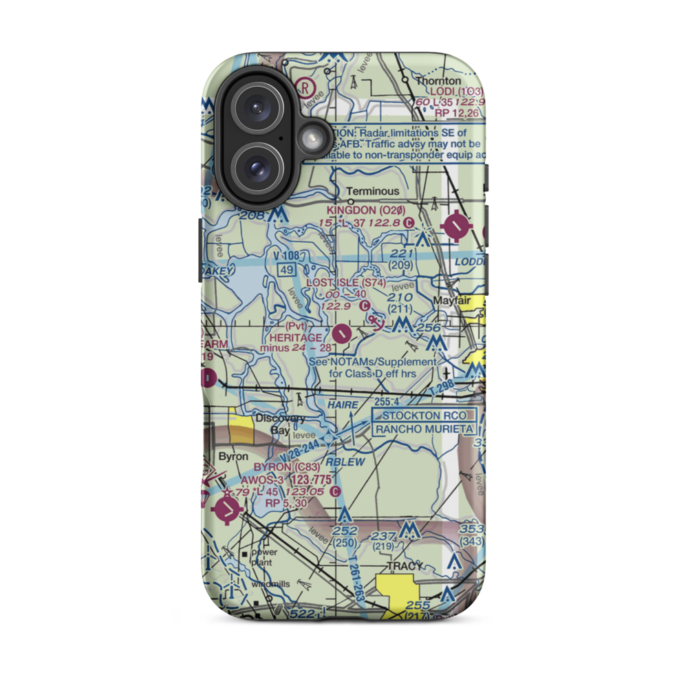 Heritage Field Airport (CN95) VFR Sectional  Tough iPhone Case iPhone 16 Plus model shown