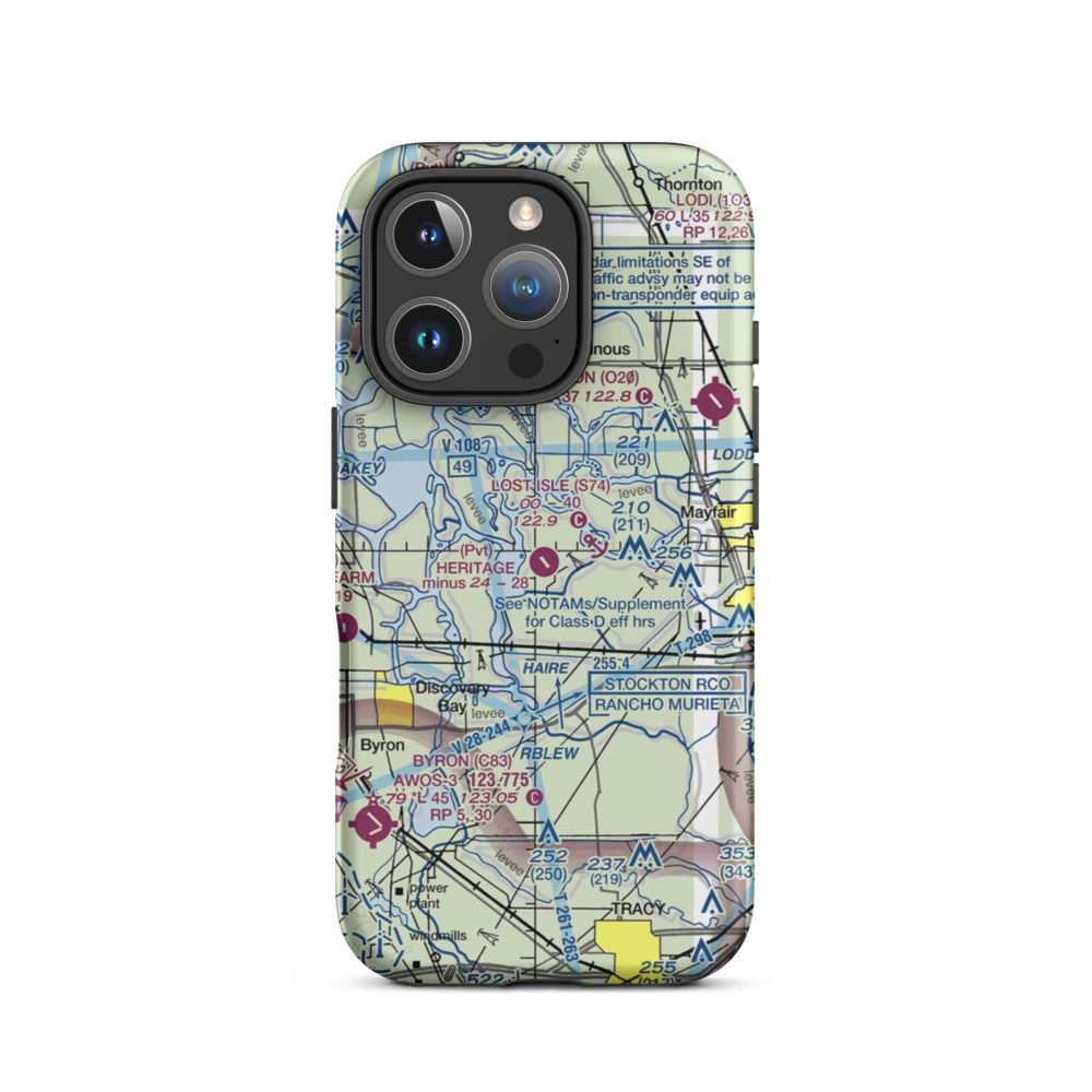 Heritage Field Airport (CN95) VFR Sectional  Tough iPhone Case iPhone 16 Pro model shown