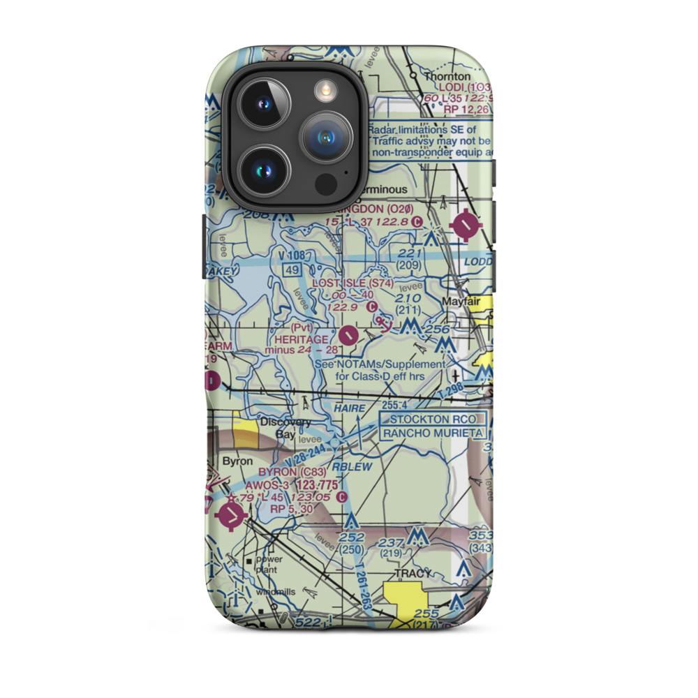 Heritage Field Airport (CN95) VFR Sectional  Tough iPhone Case iPhone 16 Pro Max model shown