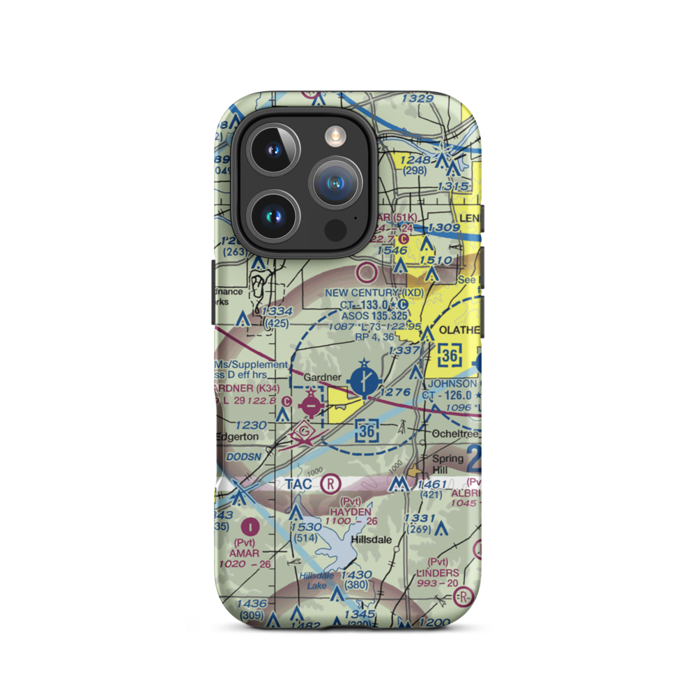 Hermon Farm Airport (SN59) VFR Sectional  Tough iPhone Case iPhone 16 Pro model shown