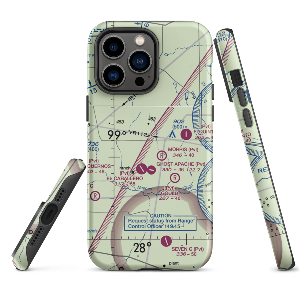 Herradura Lodge Airport (US-0061) VFR Sectional  Tough iPhone Case iPhone 14 Pro Max model shown