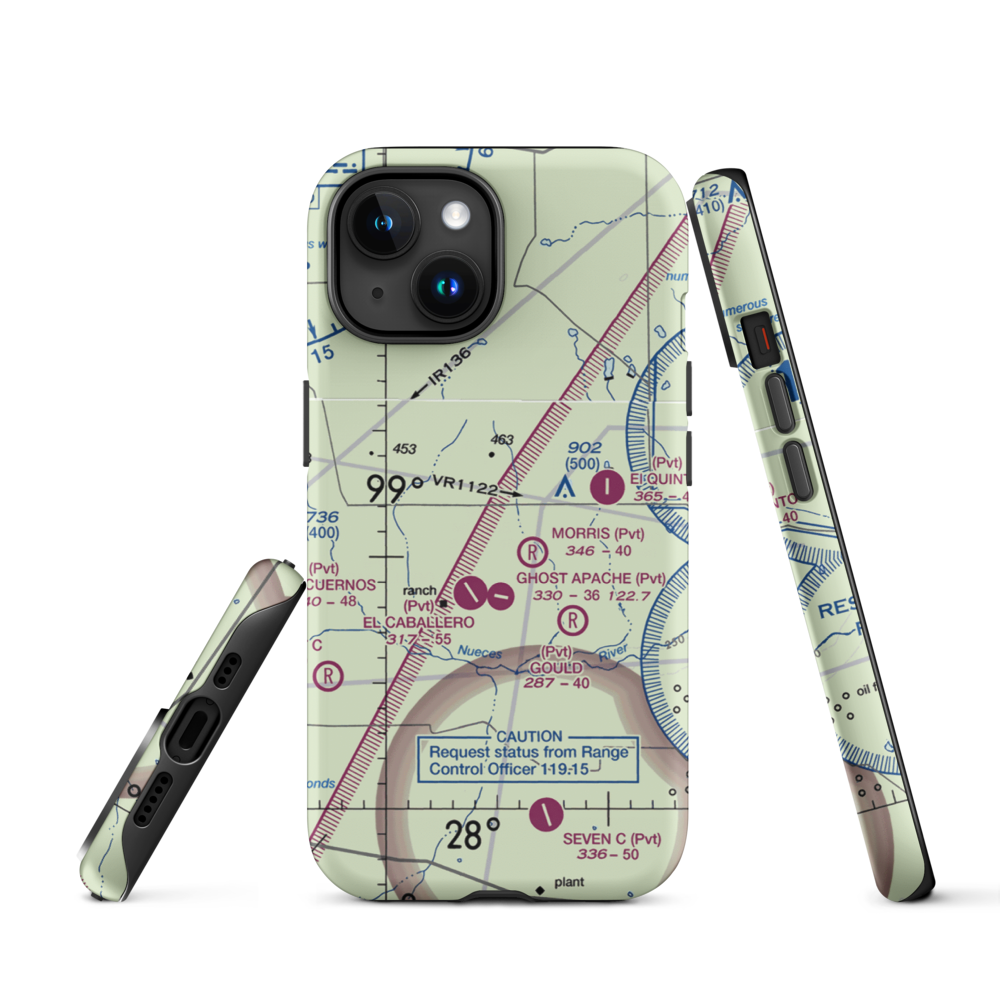 Herradura Lodge Airport (US-0061) VFR Sectional  Tough iPhone Case iPhone 15 model shown