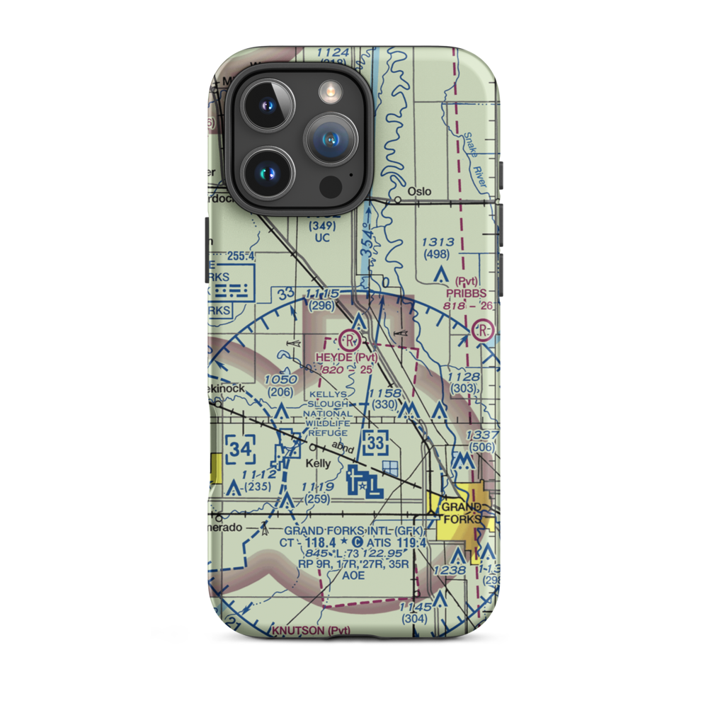 Heyde Airport (8ND4) VFR Sectional  Tough iPhone Case iPhone 16 Pro Max model shown