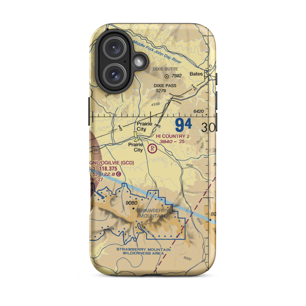 Hi Country No 2 Airport (97OR) VFR Sectional  Tough iPhone Case iPhone 16 Plus model shown