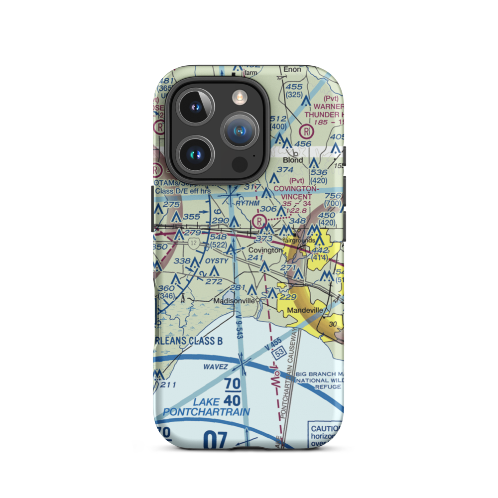 Hickham Field (LS76) VFR Sectional  Tough iPhone Case iPhone 16 Pro model shown