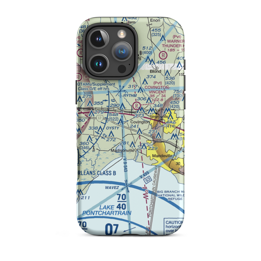 Hickham Field (LS76) VFR Sectional  Tough iPhone Case iPhone 16 Pro Max model shown
