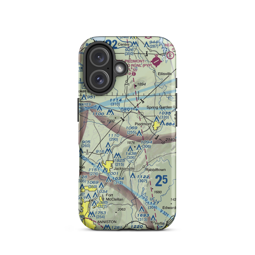 Hickory Grove STOLport (US-0064) VFR Sectional  Tough iPhone Case iPhone 16 model shown