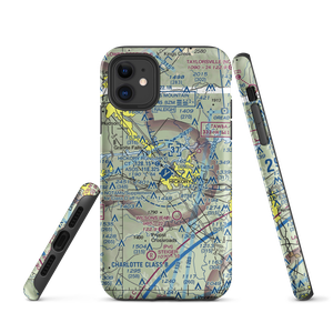 Hickory Regional Airport (HKY) VFR Sectional  Tough iPhone Case