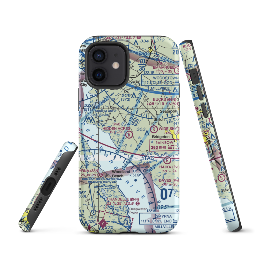 Hidden Acres Farm Airport (NJ84) VFR Sectional  Tough iPhone Case iPhone 12 model shown