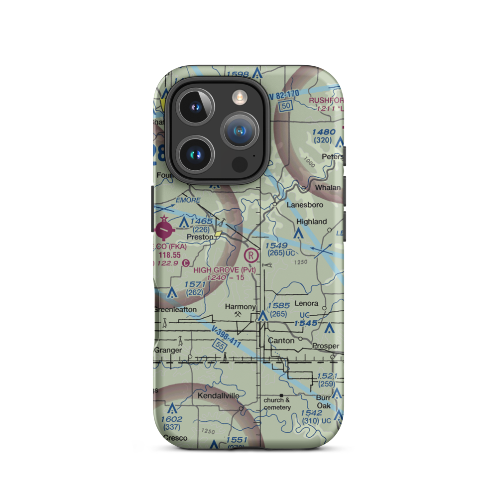 High Grove Airport (23MN) VFR Sectional  Tough iPhone Case iPhone 16 Pro model shown