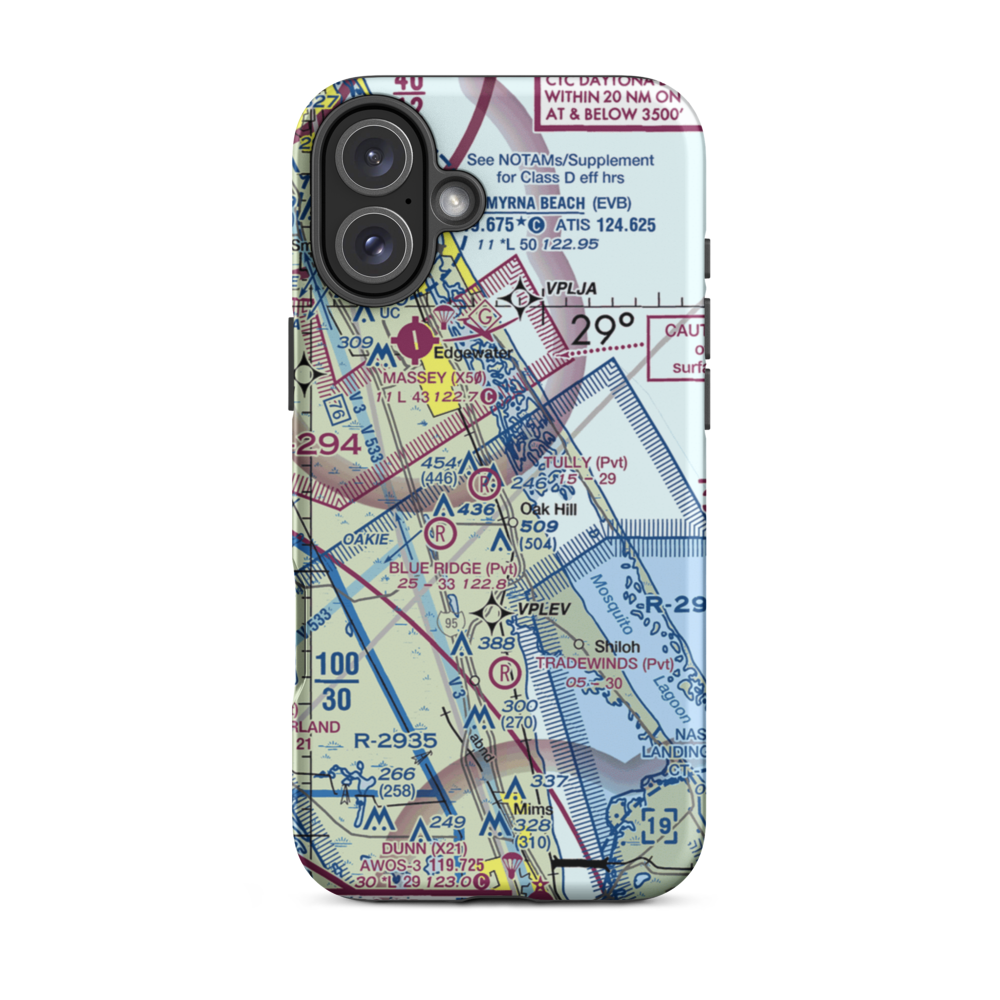 Highlander Airport (2FD6) VFR Sectional  Tough iPhone Case iPhone 16 Plus model shown