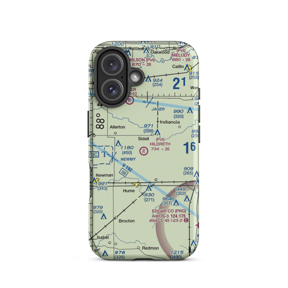 Hildreth Air Park (96IS) VFR Sectional  Tough iPhone Case iPhone 16 model shown