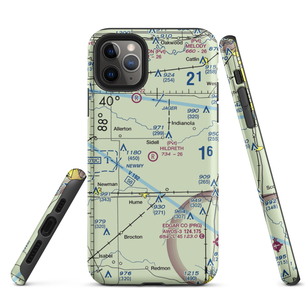 Hildreth Air Park (96IS) VFR Sectional  Tough iPhone Case iPhone 11 Pro Max model shown