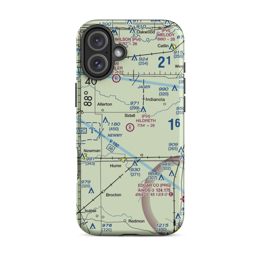Hildreth Air Park (96IS) VFR Sectional  Tough iPhone Case iPhone 16 Plus model shown