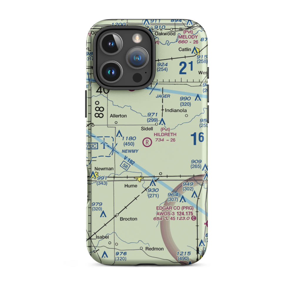 Hildreth Air Park (96IS) VFR Sectional  Tough iPhone Case iPhone 16 Pro Max model shown