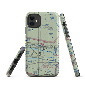 Hillbillies Airport (72KS) VFR Sectional  Tough iPhone Case