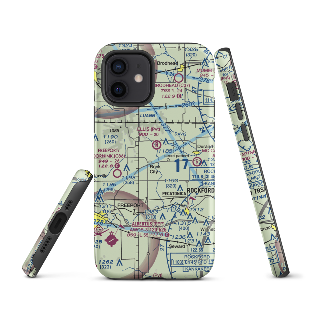 Hillman Airport (LL91) VFR Sectional  Tough iPhone Case iPhone 12 model shown