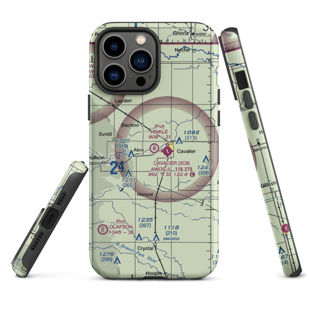 Hinkle Airport (9ND8) VFR Sectional  Tough iPhone Case iPhone 13 Pro Max model shown
