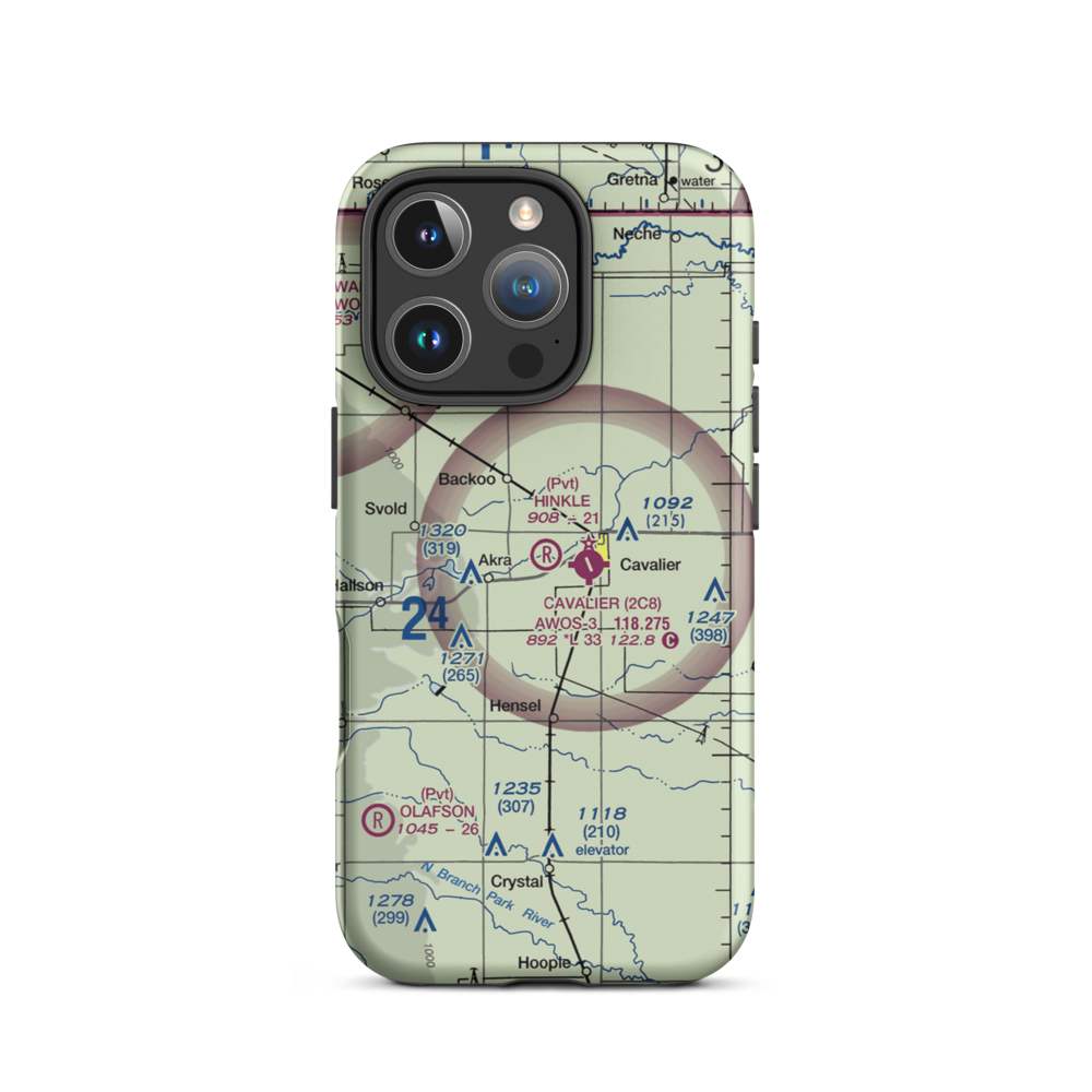 Hinkle Airport (9ND8) VFR Sectional  Tough iPhone Case iPhone 16 Pro model shown
