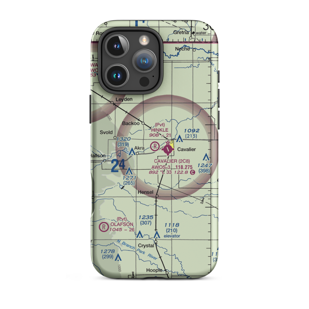 Hinkle Airport (9ND8) VFR Sectional  Tough iPhone Case iPhone 16 Pro Max model shown