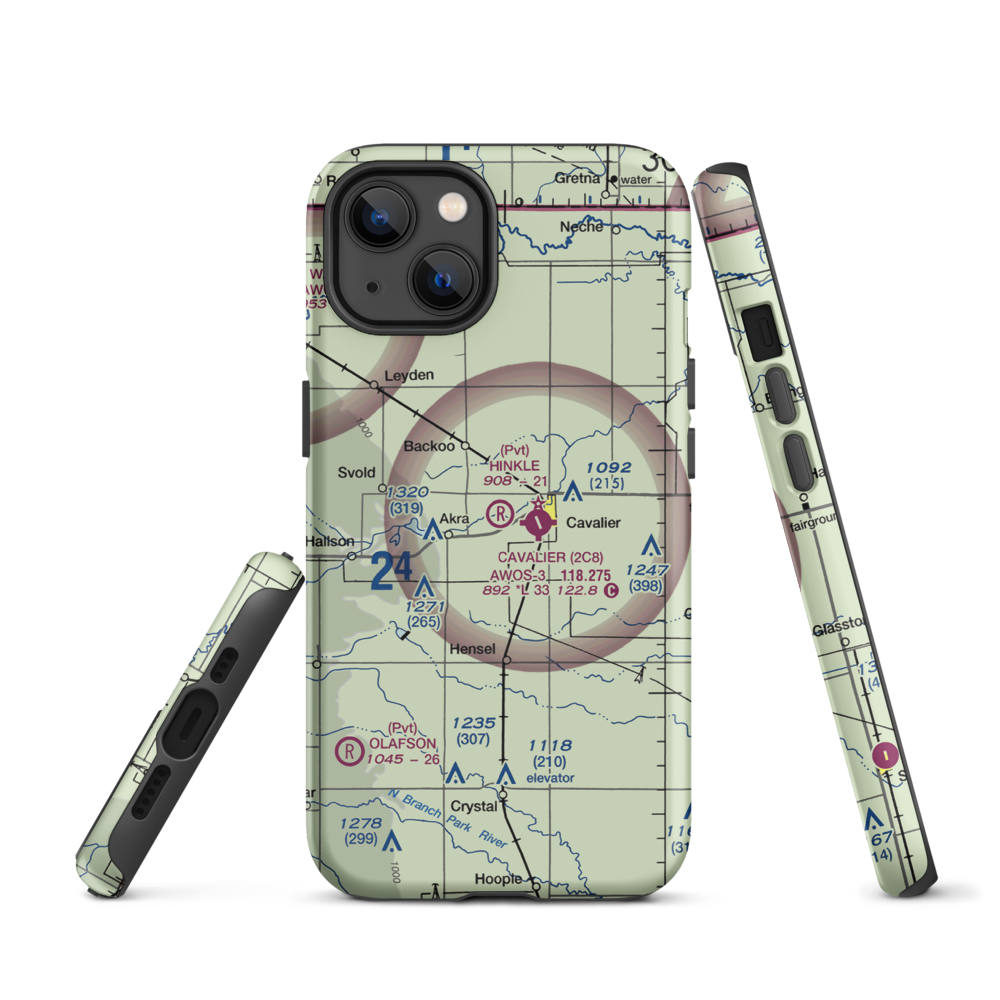 Hinkle Airport (9ND8) VFR Sectional  Tough iPhone Case iPhone 13 model shown