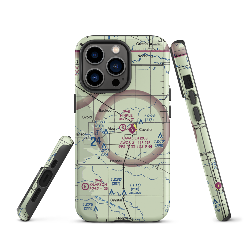 Hinkle Airport (9ND8) VFR Sectional  Tough iPhone Case iPhone 13 Pro model shown