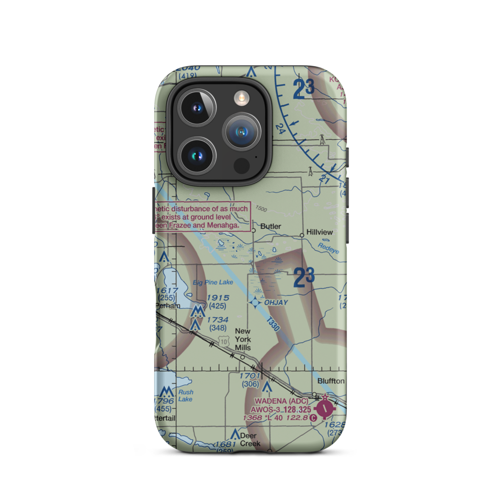Hintzman Private Airport (4MN1) VFR Sectional  Tough iPhone Case iPhone 16 Pro model shown