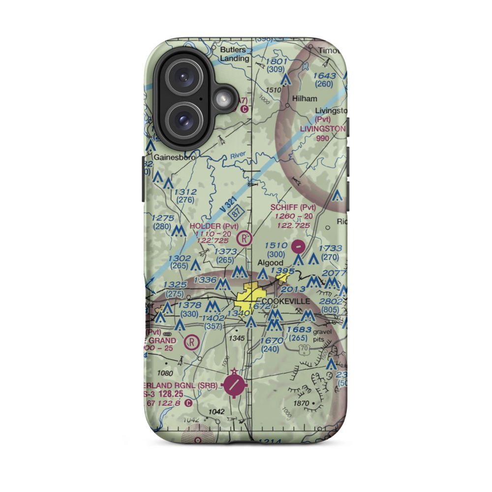 Holder Field (4TN6) VFR Sectional  Tough iPhone Case iPhone 16 Plus model shown