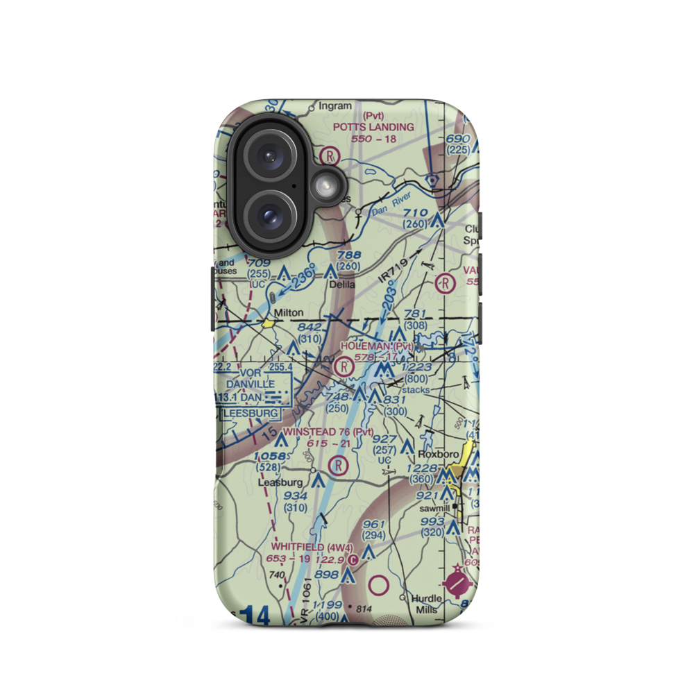 Holeman Field (NC40) VFR Sectional  Tough iPhone Case iPhone 16 model shown