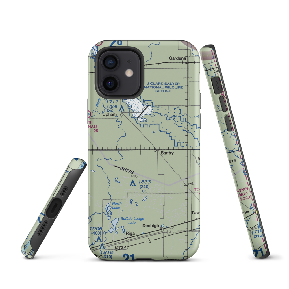 Holen Aerial Spray Airstrip (NA25) VFR Sectional  Tough iPhone Case iPhone 12 model shown